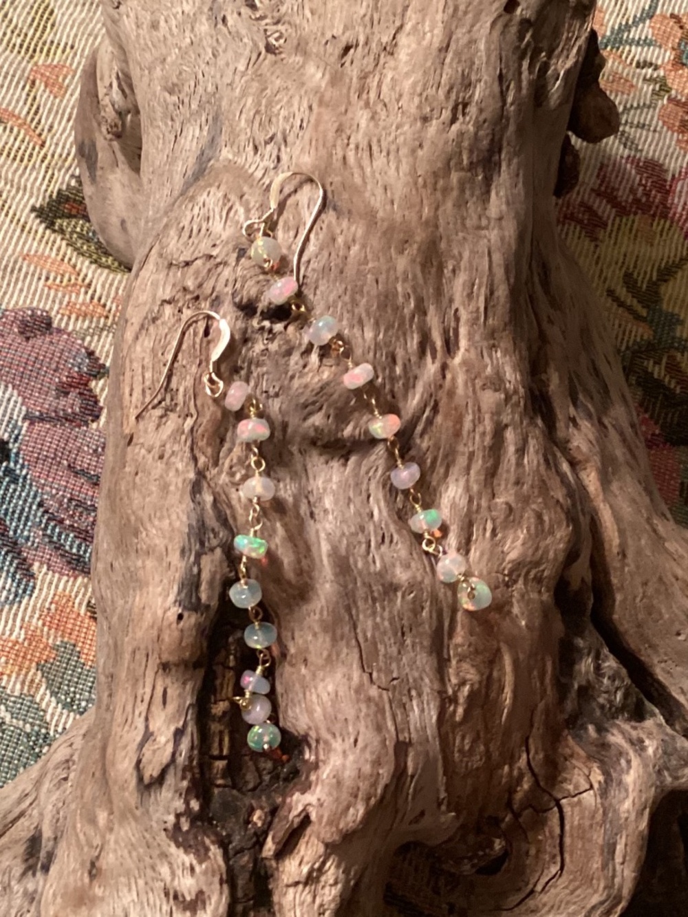 Handmade Ethiopian Opal Earrings 14/20 Gold Filled